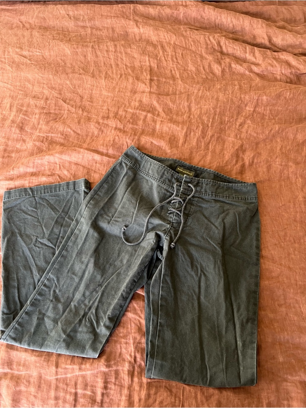 2000s Banana Republic Lace-Up Denim